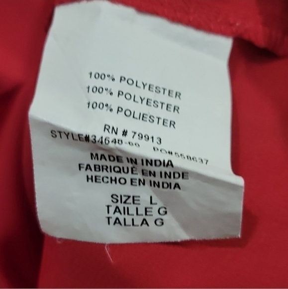 Oh Baby by Motherhood Women's 100% Polyester red maternity top size Large - Picture 4 of 5